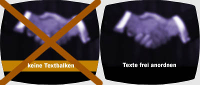 Texte frei �ber den Hintergrund